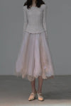 marc le bihan ballet skirt 25001 BEIGE/WHITE